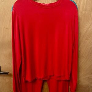 nuuds cherry long sleeve pajama set